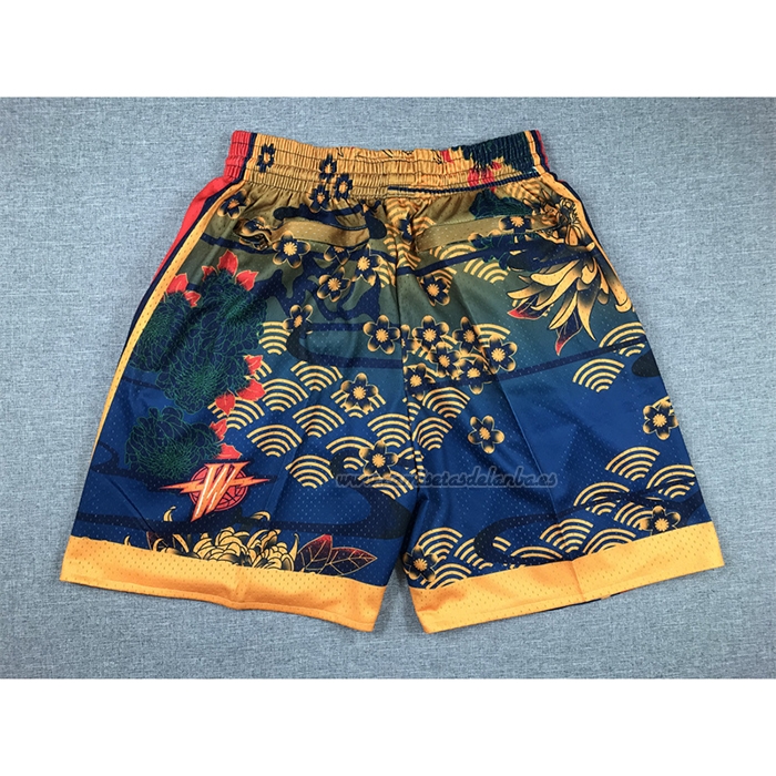 Pantalone Golden State Warriors Lunar New Year Mitchell & Ness Just Don Naranja